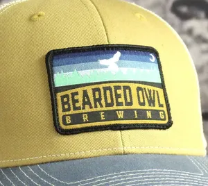 Wholesale Designer Custom 3D Embroidered Polyester Patches Iron-On Woven Labels for Clothing with End Fold - Product Image 1