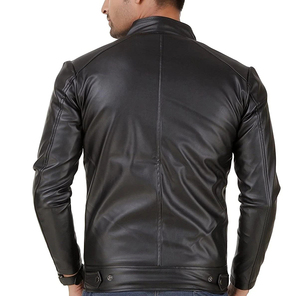 Chaqueta de Cuero Genuino para Hombre, Invierno 2026, Lisa, de Alta Calidad, Negra, Abrigada, para Hombre, OEM - Product Image 2