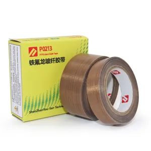 260 degree Heat Resistant PTFE Coated Glass Fabric Tape with Yellow Release Liner