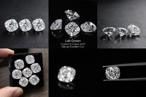 Diamante Cultivado en Laboratorio con Corte Cojín de 0.5 CT, Certificado por IGI, Color D, Claridad VVS, Piedra Suelta para Fabricación de Joyería Fina - Product Image 2