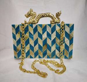 Bolso de mano tipo personalizado de resina artesanal india para mujer - Product Image 2