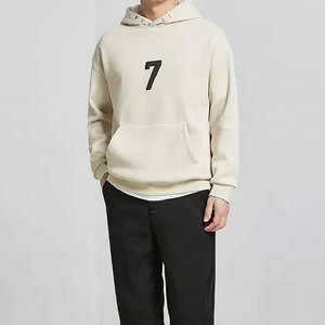 Bouton goutte épaule poids lourd à capuche recadrée coton Boxy hommes sweat à capuche imprimé pull haute qualité fabricant de sweat à capuche - Product Image 3