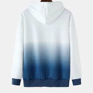 Pull à capuche unisexe bleu ciel 100% coton polaire de haute qualité nouveau design logo personnalisé teint uni devant saison d'hiver taille XL - Product Image 5