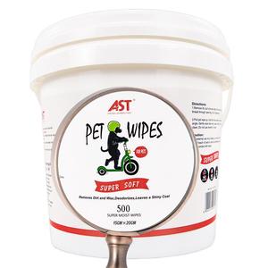 Lingettes douces pour animaux AST Jumbo, 500 lingettes en boîte, pour chiens et chats, OEM/ODM, étiquette privée - Product Image 1
