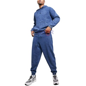 Nuevo Chándal Deportivo Lavado al Ácido de Moda para Hombre, Material de Algodón, Ropa Urbana para Hombre, Chándales Lavados al Ácido OEM - Product Image 1