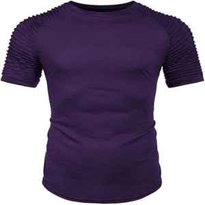 Camiseta Deportiva para Hombre, Diseño Atlético Lavado, Manga Corta, Poliéster, para Fitness, Gimnasio, Culturismo - Product Image 1