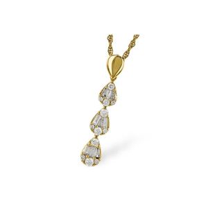 Collier goutte d'eau en or 14 carats Allison Kaufman E327-95067-14KY - Product Image 1