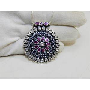 Collar de Plata de Ley 925 con múltiples piedras preciosas, colgante de piedras preciosas naturales para compromiso, aniversario, accesorio de moda - Product Image 3