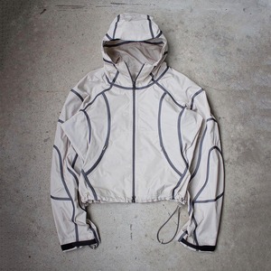 Chaqueta cortavientos de nailon a prueba de agua personalizada de nuevo diseño con rayas y dobladillo ajustable bolsillos laterales con cremallera oculta 2026 - Product Image 1