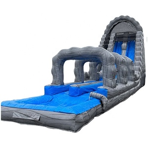 22 chân trượt nước bơm hơi cấp thương mại cây cọ nhiệt đới đôi làn đường trượt - Product Image 3