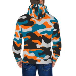 Sweat-shirt à capuche zippé surdimensionné pour homme, personnalisé, entièrement imprimé, en polaire 100 % polyester épais 300 g/m², respirant et écologique - Product Image 3