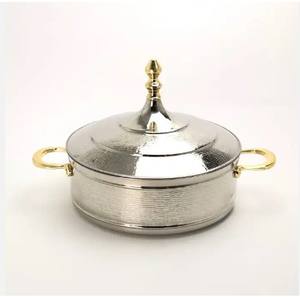 Casseroles en acier inoxydable au design moderne Hotpot chauffe-plats avec base en métal et couvercle pour la maison, hôtel et restaurant - Product Image 4