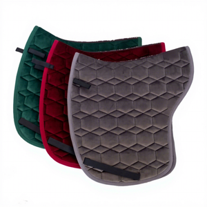 Tapis de selle TOUGH TACK en velours de luxe pour cheval islandais, matelassage hexagonal, style saut d'obstacles pour la compétition - Product Image 5