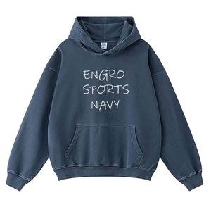 Sweats à capuche de haute qualité 100% coton, sweats à capuche unis pour hommes, sweats à capuche personnalisés surdimensionnés unisexe - Product Image 3