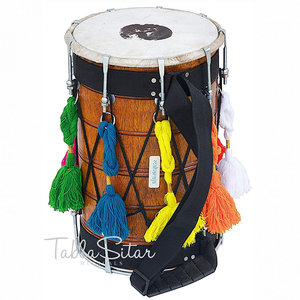 Dholak ไม้อินเดียแบบดั้งเดิมพร้อมน็อตและสลักเกลียว - Product Image 2