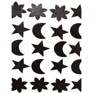 Décorations rustiques de luxe Primitives : 100 ornements en métal rouillé en forme d'étoile et de lune pour le salon, idéaux pour la décoration de Diwali - Product Image 4