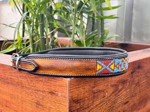 Collier de chien en cuir véritable usiné à la main de qualité supérieure fait à la main fabricant de gros indien toutes les tailles et couleurs disponibles - Product Image 4