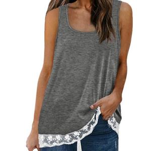 2022 ODM vente en gros taille et couleur personnalisées débardeurs en coton de qualité supérieure pour femmes tricoté motif vierge d'entraînement de Style Sport - Product Image 4