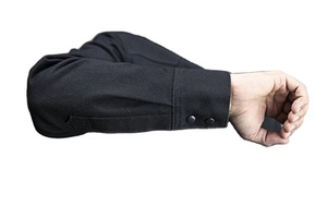 Suministro de fábrica 100% algodón pesado hermosas camisas de lona camisas de manga larga de lona para hombres Lona de un solo botón sólido personalizado - Product Image 3