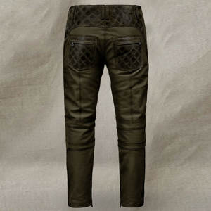 กางเกงแฟชั่นหนังทรงตรงสำหรับผู้ชายกางเกงแฟชั่นผ้ายืดสไตล์สตรีทเอวสูงน้ำหนักเบาสวมใส่สบายดีไซน์ล่าสุด - Product Image 3