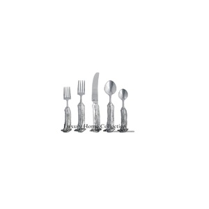 Serveur de gâteau de luxe en métal fait à la main en acier inoxydable matériel couverts argenterie de table ensemble de 2 couteaux et fournitures d'épandeur - Product Image 5
