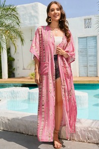Design Boho vibrant et élégant parfait pour la saison estivale Kimono ouvert sur le devant pour les femmes portent une robe de plage - Product Image 5
