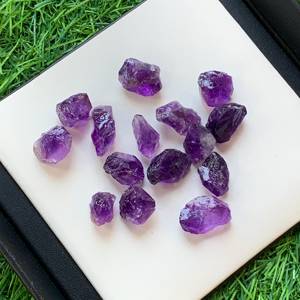 Lot en gros de spécimens d'améthyste violette 100% naturelle, bruts, à facettes, certifiés GIA IGI, haute qualité, pour la fabrication de bijoux, cristal brut - Product Image 5