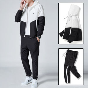 Conjunto de Chándales Deportivos Personalizados de Venta Caliente, Transpirables, Impermeables, 100% Poliéster, Chaqueta Cortavientos de Nailon para Hombre - Product Image 3