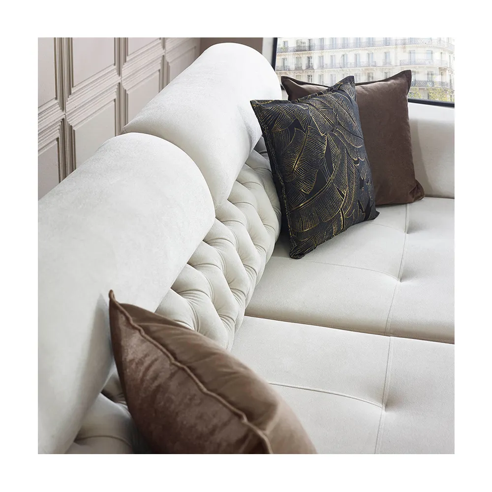 Grosir Sofa Elegan Ruang Tamu Bagian Atas Sofa Modular Sudut Tempat Tidur Siang Sofa Lantai Boucle