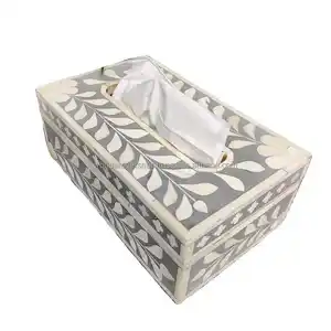 Op Maat Gemaakte Bot Inlay Tissue Box Van Hoge Kwaliteit Product Mooie Kleur Combinatie Tissue Box Tafelgerei Door Verwondering In Het Buitenland