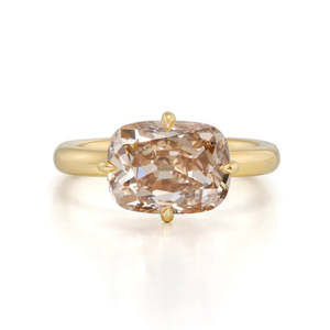 Dépôt pour commande personnalisée - Bague en diamant champagne Alice-Lab 3ct - Product Image 1