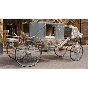 Hollywood Silver Barouche Calèche Design moderne Silver Landau Horse Buggy British Barouche Horse Drawn Buggy/Carriage - Product Image 1