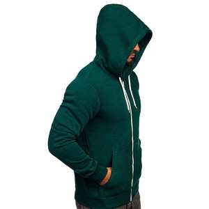 Kivotech-Sudadera personalizada de 100% algodón para hombre, sudadera con cremallera y logotipo para otoño, ropa deportiva transpirable - Product Image 2