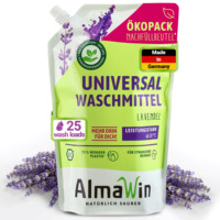 AlmaWin RTS 1 Détergent Liquide Universel pour Linge 1,5L Eco-Pack Recharge avec Parfum Lavande Haute Concentration pour Bébé