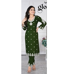 Maruti Fashion MF1677 Designer Rayon Traditional <b>Kurti</b> with Digital Print Knee-Length Women's Casual Wedding Wear - Product Image 1