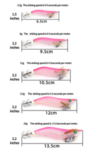 Da 1.5 pollici a 3.5 pollici di plastica luminosa di pesca di <span class=keywords><strong>calamari</strong></span> esca di seppia di polpo per esche da pesca di spigola in barca oceanica - Product Image 2