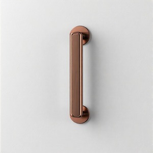 BaroqueTwist levier d'entrée en laiton tirer Regal Crest Premium Design poignée de porte en laiton fabriqué à la main avec finition patine vintage - Product Image 4