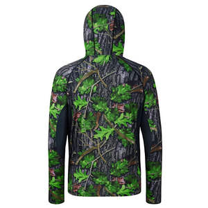 Diseño personalizado para hombres UPF50 camisa de pesca de secado rápido que absorbe la humedad Anti-UV sudaderas con capucha de camuflaje personalizadas camisas de opción de talla grande - Product Image 4