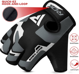 Guantes Deportivos de Medio Dedo de PU de Alta Calidad, Agarre para Manos, Unisex, Transpirables, con Correa Ajustable para la Muñeca, para Gimnasio, Culturismo, Pesca - Product Image 6