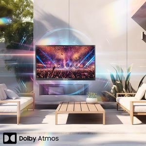 Téléviseur intelligent QLED 4K de 55 pouces, étanche pour l'extérieur, luminosité optimisée avec technologie sonore pour jardins ensoleillés partiellement - Product Image 6