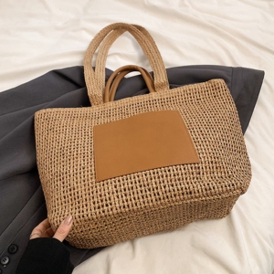 Sac en jute 100% écologique fait à la main pour femmes, style jacquard sergé, poids moyen, fermeture éclair, deux sangles, pour couvrir les voitures, vente en gros - Product Image 4