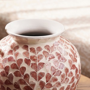 Vase décoratif écologique en nacre, motif incrusté à la main, best-seller, décoration de luxe pour la maison, pour projets d'aménagement intérieur en gros - Product Image 2