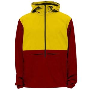 Chaqueta Lisa cortavientos con logotipo personalizado al por mayor, Jersey personalizado con capucha y media cremallera para hombre, chaqueta cortavientos Anorak - Product Image 1