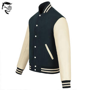 Veste universitaire grande taille d'inspiration vintage | Tissu en laine de couleur unie | Vêtements d'extérieur d'hiver personnalisés en différentes couleurs - Product Image 5