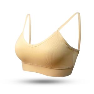 Sujetador deportivo con logotipo personalizado para mujer, ropa deportiva de talla grande 3XL, realce a prueba de golpes, estiramiento rápido, sólido, para gimnasio, Fitness, Yoga - Product Image 2