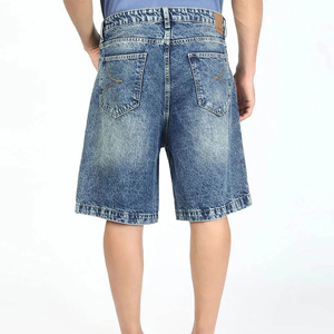 Shorts en jean déchirés en coton pour garçons, style délavé, décontractés, pour l'été, avec plusieurs poches, durables - Product Image 4