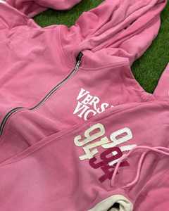 Vêtement de sport à capuche zippé en molleton d'hiver décontracté, 100% coton, délavé à l'acide, teint en pièce, broderie effet vieilli, séchage rapide, grande taille personnalisée - Product Image 2