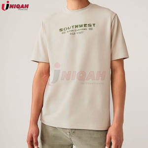 T-shirts personnalisables pour hommes 100% coton de haute qualité Style léger formel solide col roulé à manches courtes respirant personnalisé - Product Image 2