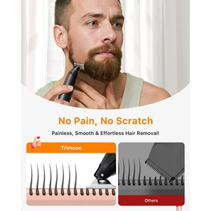 Kit de Afeitadora de Barba de Viaje Todo en Uno para Hombre, Carga Rápida USB-C, Recargable, Recortador de Vello Nasal Indoloro, Resistente al Agua IPX7 - Product Image 3