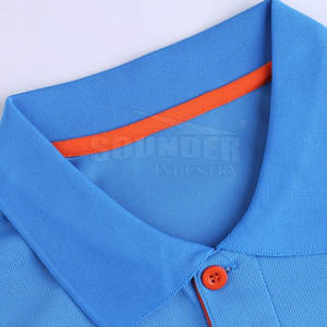 เสื้อโปโลผ้าคอตตอนแห้งเร็วของผู้ชายสไตล์ลำลองขนาดใหญ่พิเศษระบายอากาศได้และมีลวดลายสีพื้น - Product Image 3